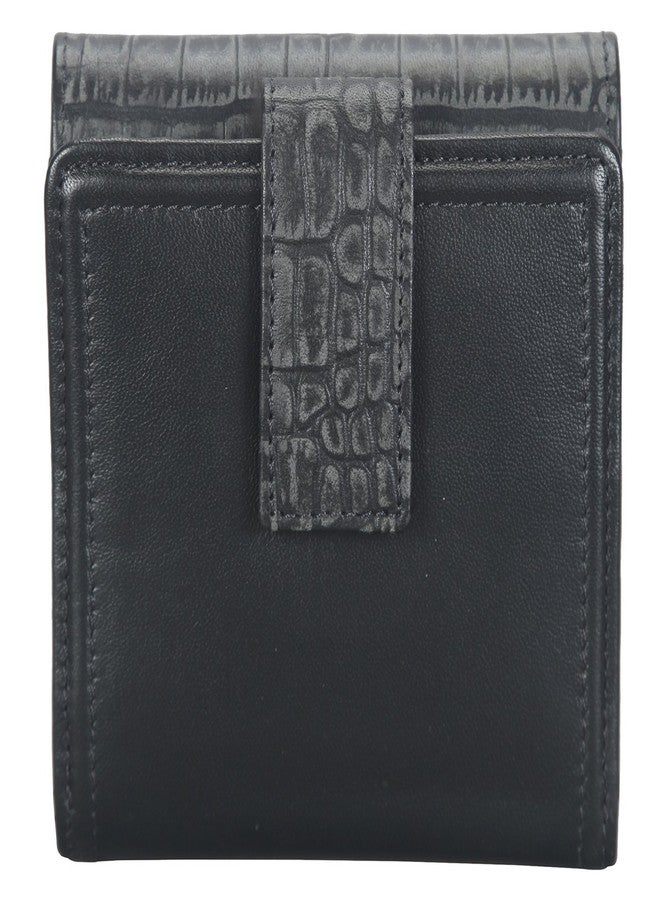 Adamis Black Leather Women Stylish Wallet - Image 2